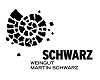 Logo "Weingut Martin Schwarz" mit stilisierter Weinbergschnecke, schwarz-weiß.